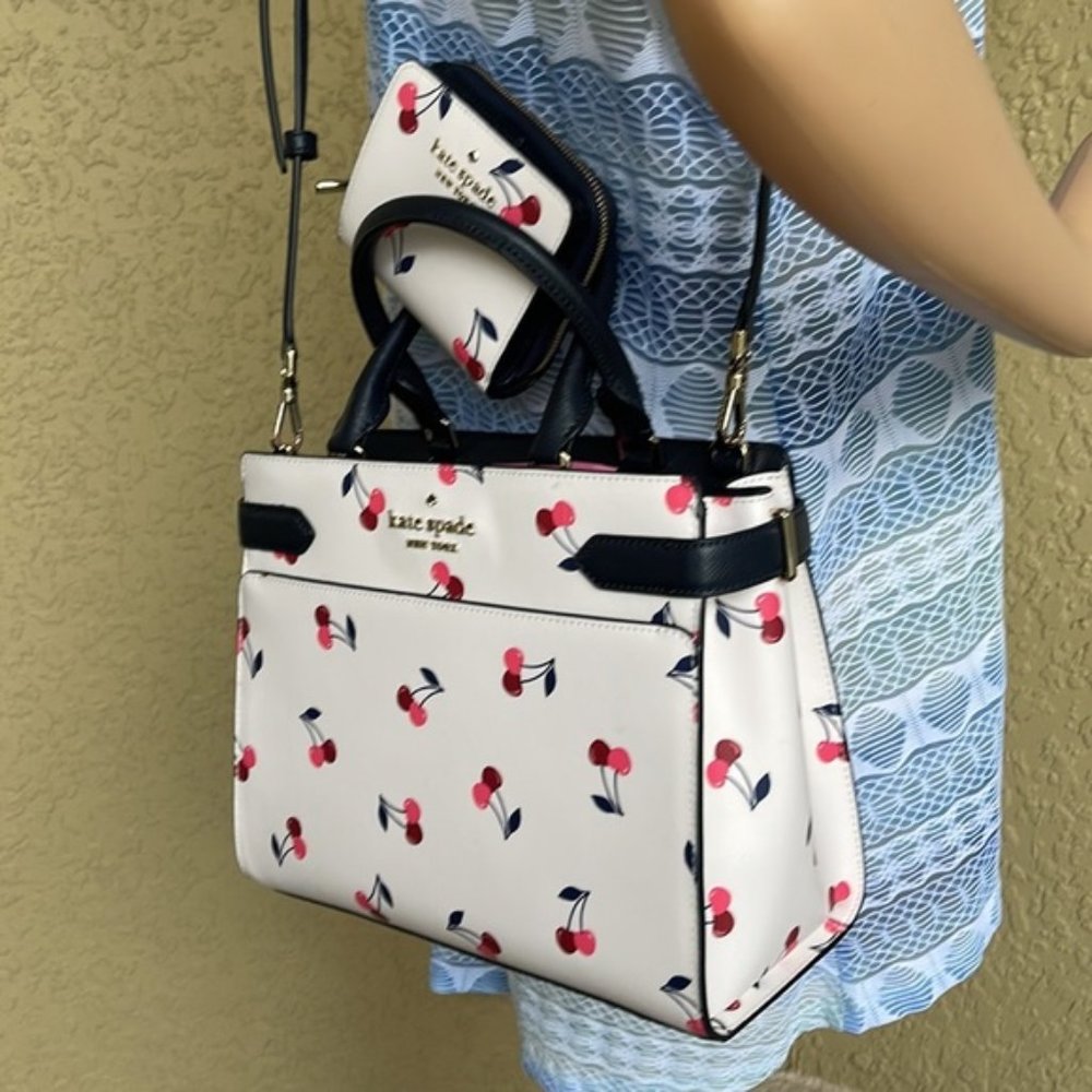 Kate Spade Staci Medium Satchel & Kate Spade Small Zip Around Bifold Wallet - Picture 14 of 16